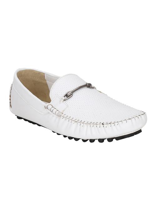 white leatherette slip on loafer - 13451168 - Very Small Image - 1