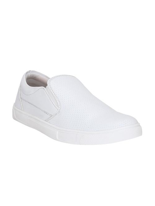 white leatherette casual slip on - 13451197 - Very Small Image - 1