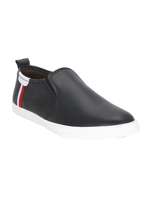black leatherette slip on shoe - 13451210 - Very Small Image - 1