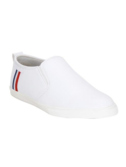 white leatherette casual slip on - 13451213 - Very Small Image - 1