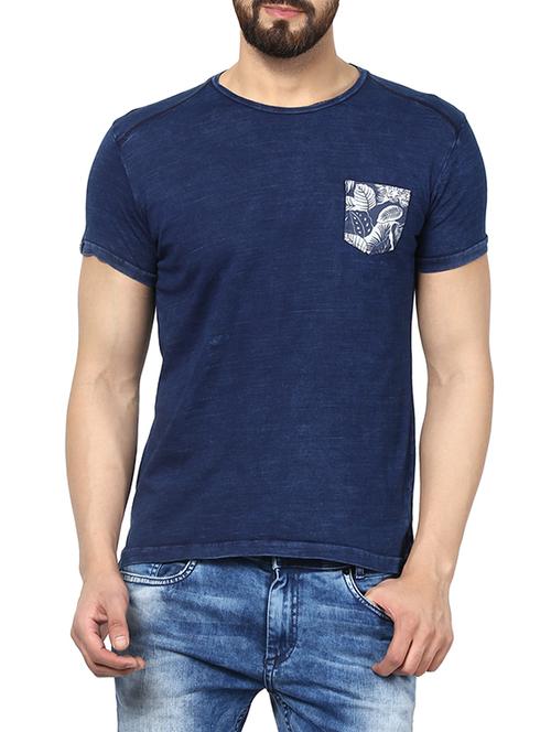 blue cotton pocket t-shirt - 13454901 - Very Small Image - 1