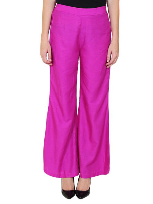 pink rayon palazzos - 13455437 - Very Small Image - 1