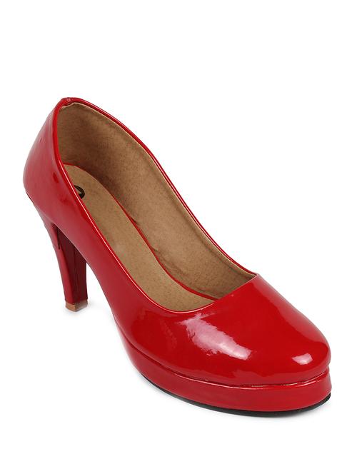 red patent leather slip on pumps - 13455464 - Very Small Image - 1