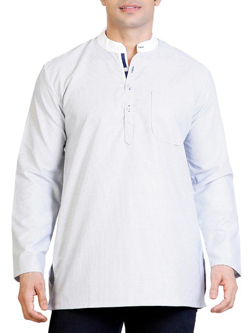 white cotton kurta - 13458051 - Very Small Image - 1
