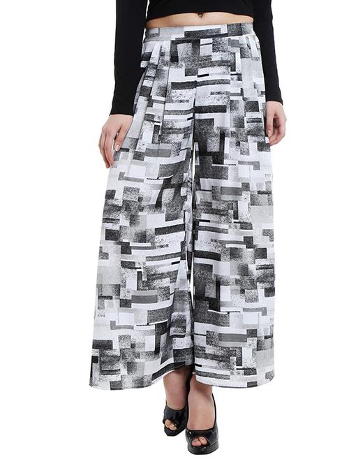 black printed crepe palazzo - 13459486 - Very Small Image - 1