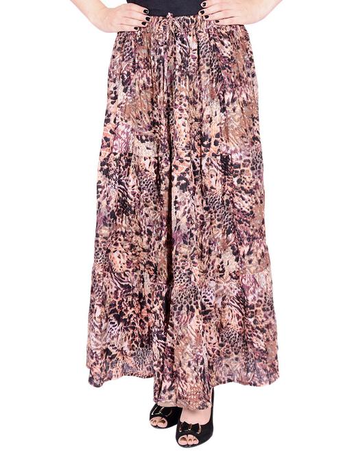 brown cotton maxi skirt - 13461647 - Very Small Image - 1