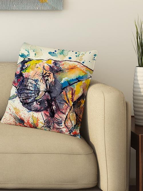 la verve digital printed cotton cushion cover - 13462058 - Very Small Image - 1