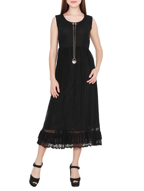 black net midi dress - 13462573 - Very Small Image - 1