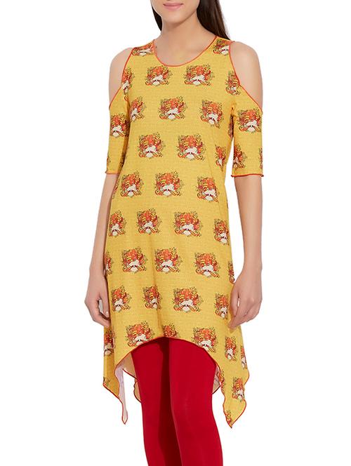 yellow viscose tunic - 13466293 - Very Small Image - 1