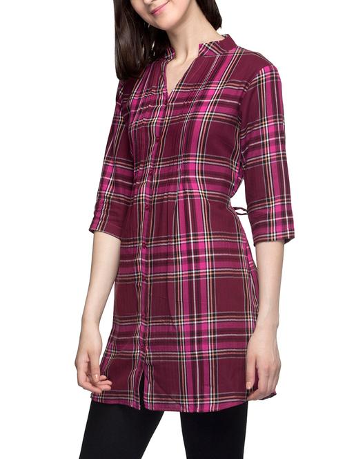 red cotton regular tunic - 13467922 - Very Small Image - 1