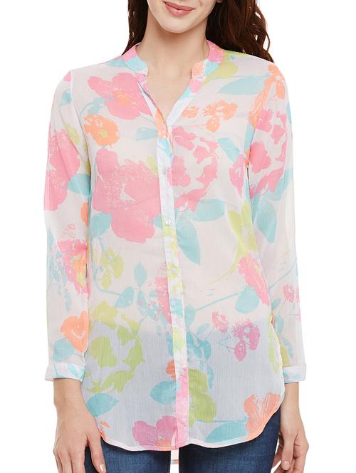 white chiffon regular shirt - 13468056 - Very Small Image - 1