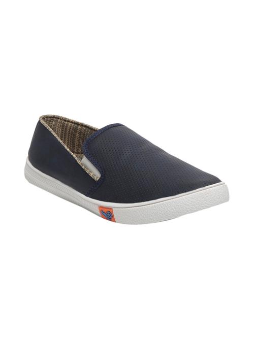 blue leatherette slip on shoe - 13468265 - Very Small Image - 1