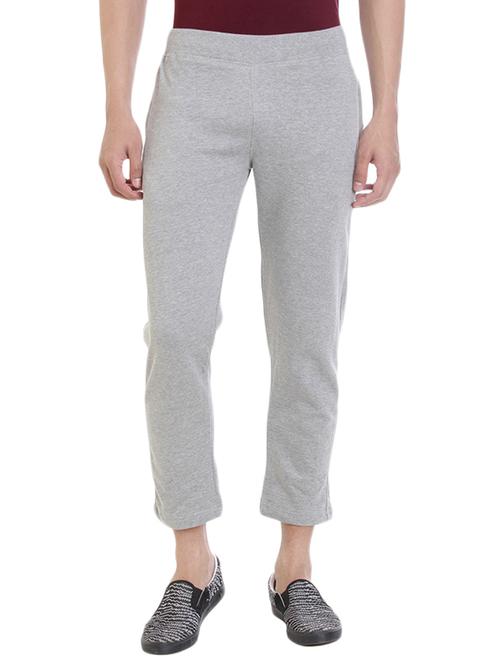 Grey Cotton Full Length Track Pant - 13469682 - Very Small Image - 1