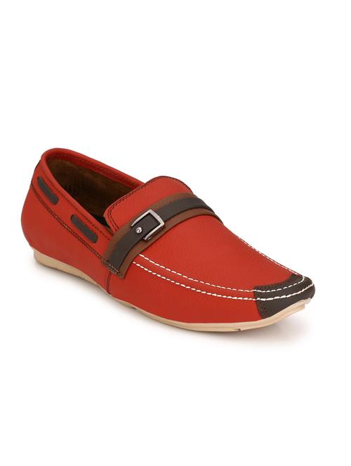 red leather slip on loafer - 13473428 - Very Small Image - 1
