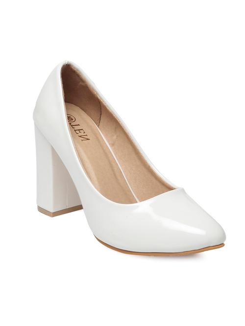 white leather slip on pumps - 13478536 - Very Small Image - 1