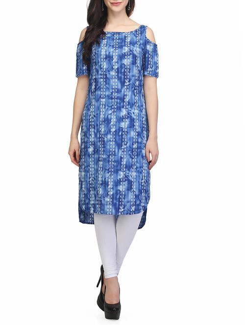 blue rayon kurta - 13480111 - Very Small Image - 1