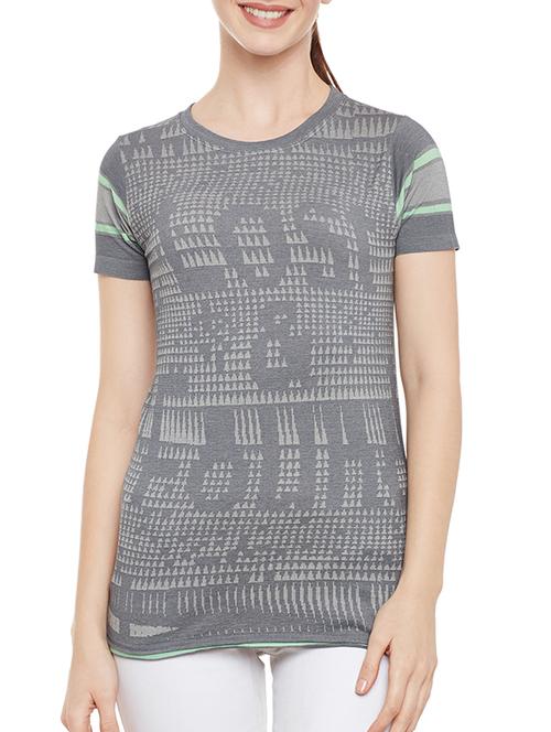 grey printed cotton regular tee - 13480236 - Very Small Image - 1