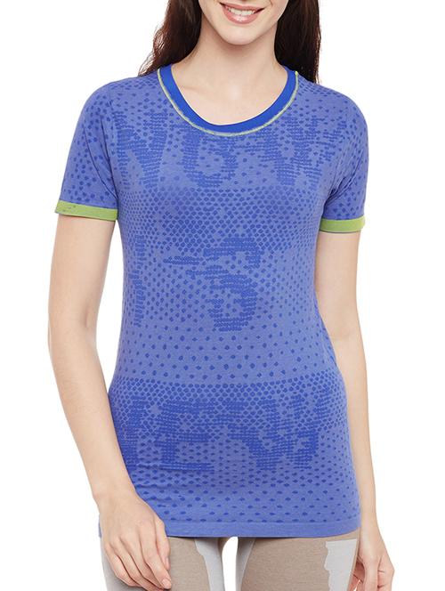 blue printed cotton regular tee - 13480262 - Very Small Image - 1