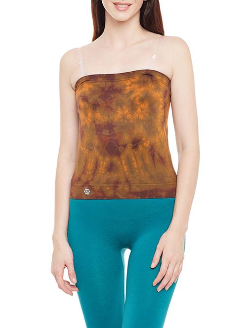 brown printed tube top - 13480283 - Very Small Image - 1