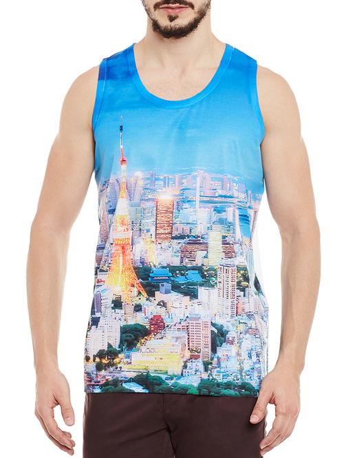 blue polyester vest - 13480577 - Very Small Image - 1