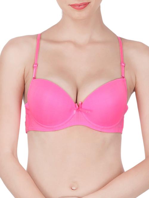 pink nylon push up bra - 13481744 - Very Small Image - 1