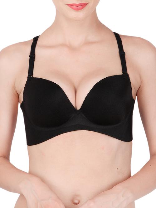 black nylon push up bra - 13481757 - Very Small Image - 1
