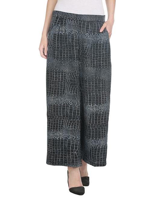 charcoal grey printed palazzo - 13493512 - Very Small Image - 1