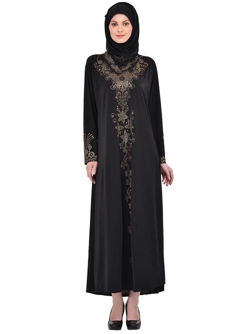 black none aline cloaks & abaya - 13545797 - Very Small Image - 1