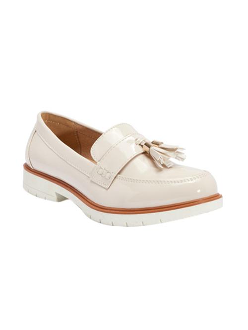 beige leatherette slip on moccasins - 13550571 - Very Small Image - 1