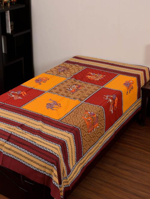 chokor jaipuri cotton single bedsheet - 13553457 - Very Small Image - 1