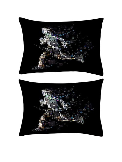 snoogg pack of two kevin mitnick ghost 2653 rectangle toss throw pillow cushion cover decoarative pillow case 14 x 07" - 13571080 - Very Small Image - 1