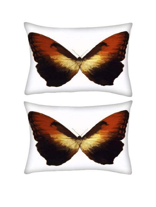 snoogg pack of two digital painting of a butterfly rectangle toss throw pillow cushion cover decoarative pillow case 14 x 07" - 13572272 - Very Small Image - 1