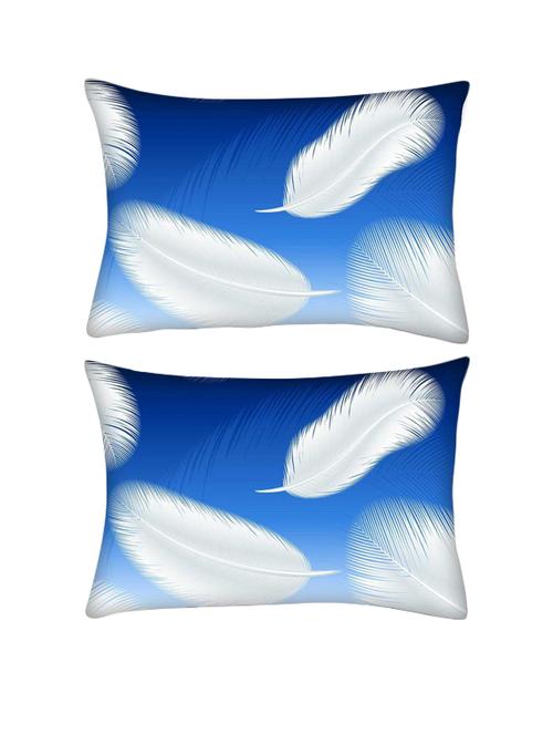 snoogg pack of two feathers vector rectangle toss throw pillow cushion cover decoarative pillow case 14 x 07" - 13572311 - Very Small Image - 1
