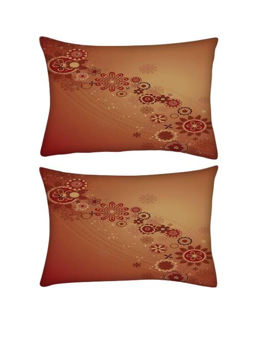 snoogg pack of two floral background rectangle toss throw pillow cushion cover decoarative pillow case 14 x 07" - 13572340 - Very Small Image - 1