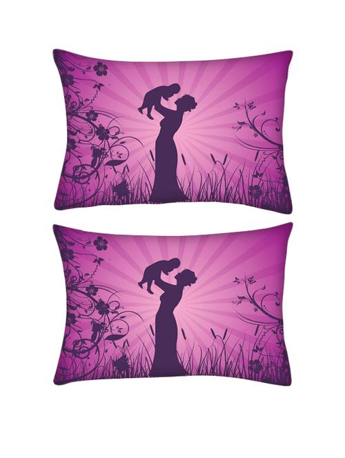 snoogg pack of two mother day background rectangle toss throw pillow cushion cover decoarative pillow case 14 x 07" - 13572406 - Very Small Image - 1
