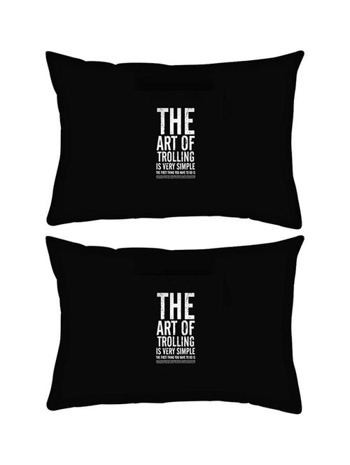 snoogg pack of two the art of trolling rectangle toss throw pillow cushion cover decoarative pillow case 14 x 07" - 13573137 - Very Small Image - 1