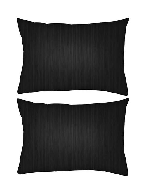 snoogg pack of two black wood rectangle toss throw pillow cushion cover decoarative pillow case 14 x 07" - 13573443 - Very Small Image - 1