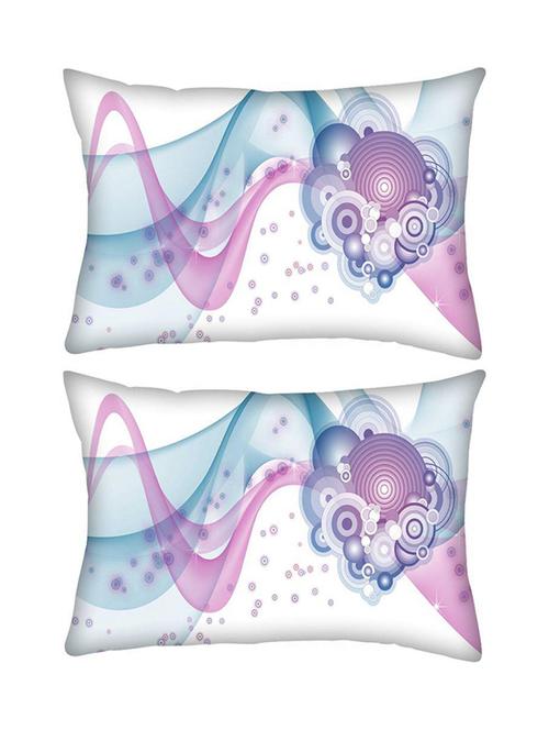 snoogg pack of two design vector rectangle toss throw pillow cushion cover decoarative pillow case 14 x 07" - 13573613 - Very Small Image - 1