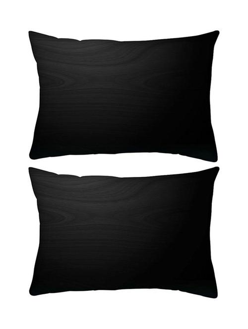snoogg pack of two balck wood texture rectangle toss throw pillow cushion cover decoarative pillow case 14 x 07" - 13574245 - Very Small Image - 1