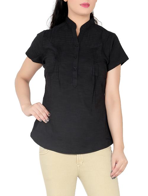 black cotton regular shirt - 13574449 - Very Small Image - 1