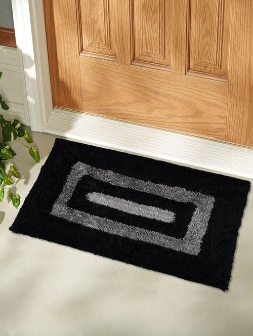 black cotton door mat - 13578977 - Very Small Image - 1