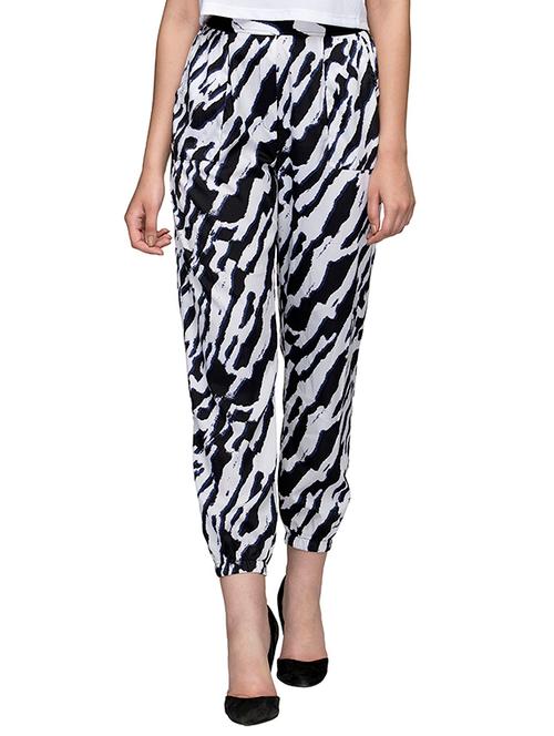 black printed peg trouser - 13600021 - Very Small Image - 1