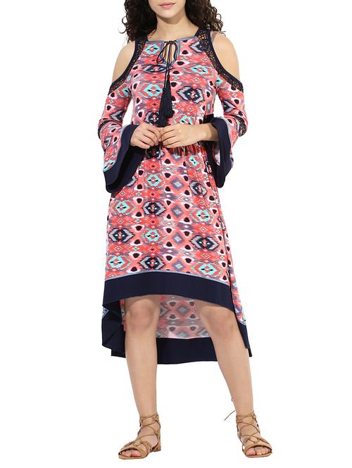 pink viscose high low dress - 13601821 - Very Small Image - 1