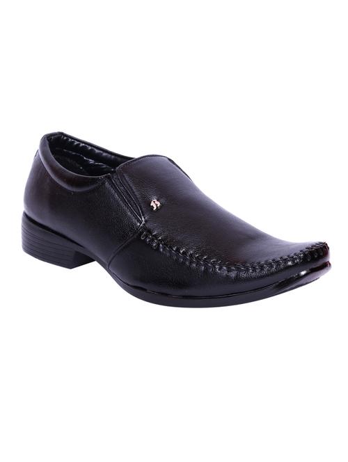 black leatherette formal slip on - 13602133 - Very Small Image - 1