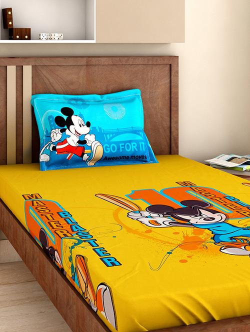 bombay dyeing cotton cartoon print single bed sheet set - 13602154 - Very Small Image - 1