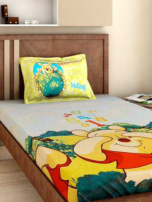 bombay dyeing cotton cartoon print single bed sheet set - 13602157 - Very Small Image - 1