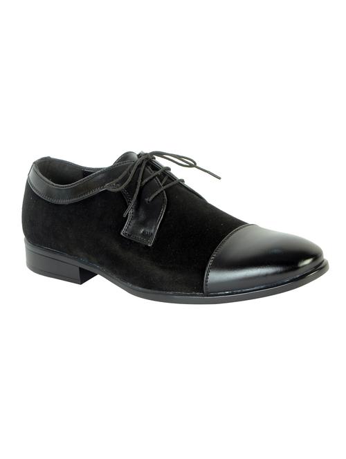 black velvet laceup derbies - 13604229 - Very Small Image - 1