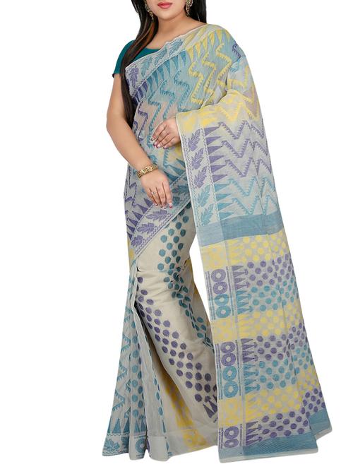 beige cotton tant saree - 13607182 - Very Small Image - 1