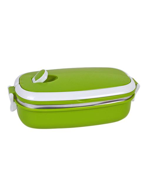 little kitchen green plastic & steel lunch box - 13607400 - Very Small Image - 1