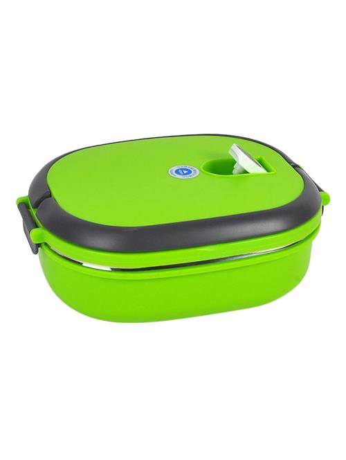 little kitchen green plastic & steel lunch box - 13607418 - Very Small Image - 1